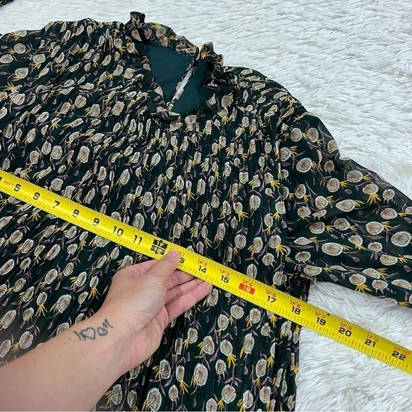 Sam Edelman High Neck Pleated Peasant Dress Size 2 - Picture 10 of 15